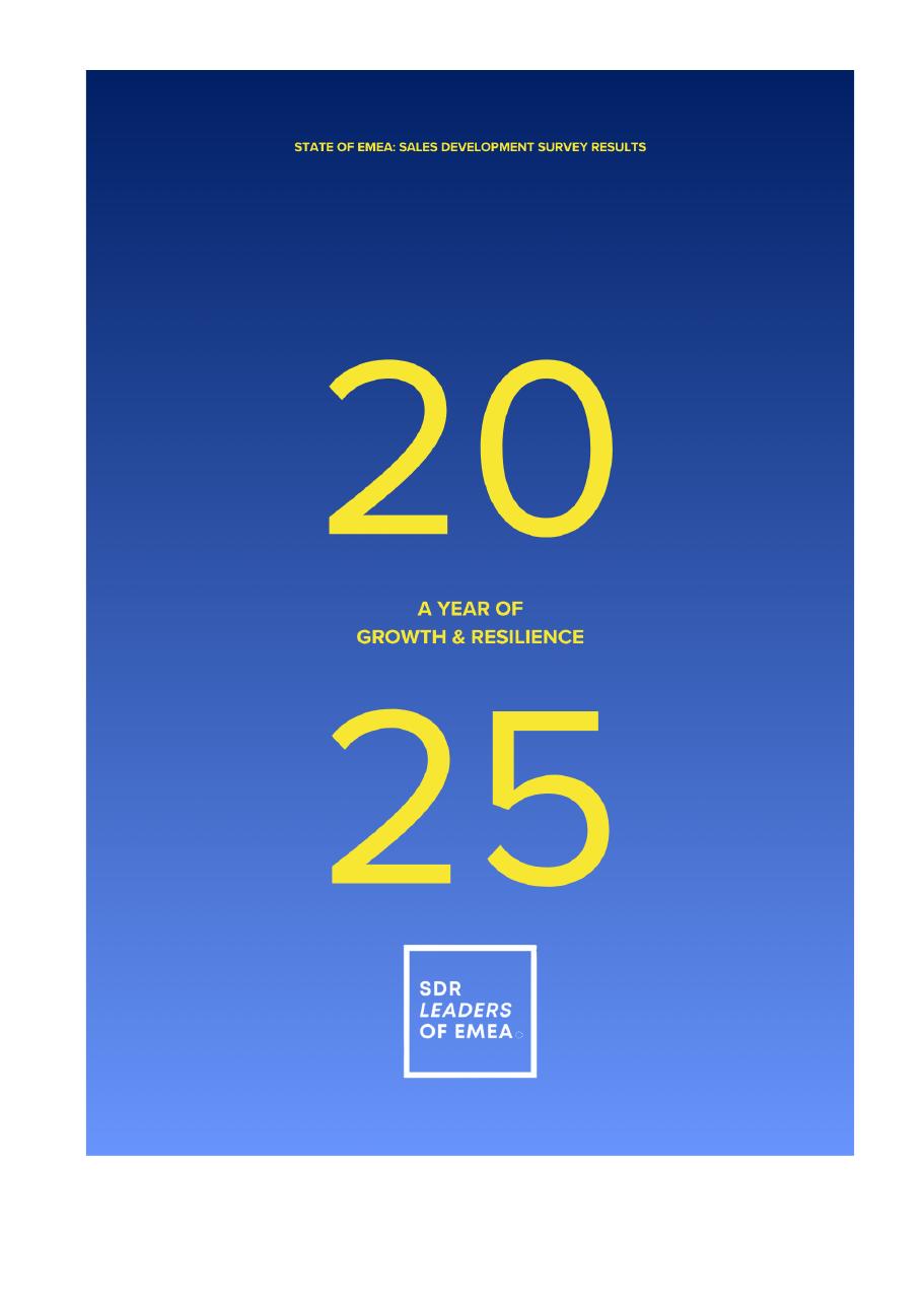 State of EMEA: Sales Development Survey 2025 cover